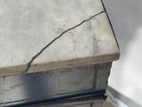 a close up view of a piece of concrete on the floor