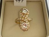 a ring in a box with a price tag on it