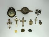 a lot of religious items that are on the table