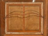 a painting of a window with a wooden frame and glass