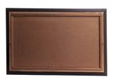 a brown and black picture frame with a picture on it