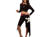 adult womens sexy pirate costume with skull and crossbones