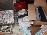 a lot of books and papers on the table