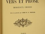 an old book with a black and white image of the title of a poem