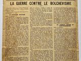 an old newspaper with a black and white image of a man