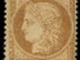 a stamp with an image of a woman ' s face on it