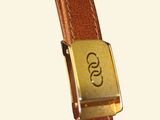 an image of a close up of a wrist with a gold plate on it