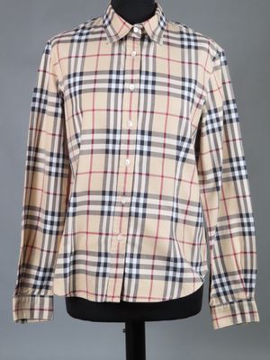 chemise à carreaux Burberll, couleur beige