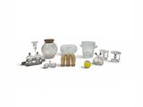 many different types of glass vases and vases on the table