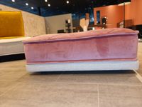 Banquette en velours rose, 206 x 106 x 40 cm (photo 2)