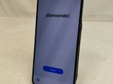 the back of a black samsung note9 with a message on the screen