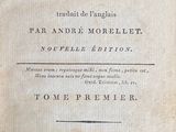 an old book with a black and white title on it