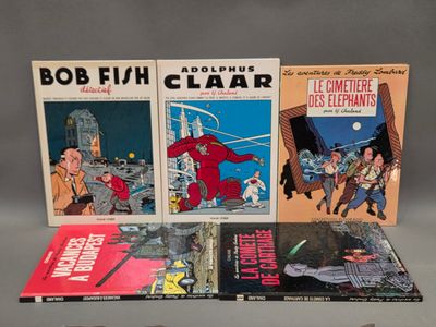 LOT de cinq BD cartonnées Yves CHALAND : "Bob Fish détectief…