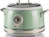 an image of a green crock pot on a white background