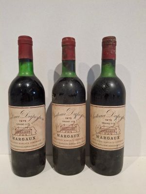 3 Bouteilles Margaux 1975 Chateau Dupeyron, récoltant, haute…