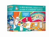 une boîte sur laquelle figure l'image d'un chef et d'un cuisinier