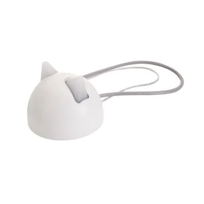 l'image d'un objet en forme de chat blanc sur fond blanc
