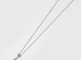 un collier composé d'une perle suspendue à une chaîne, sur fond blanc