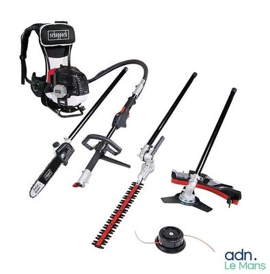craftsman ' s tool kit including a hedger, string trimmer, and a hedger