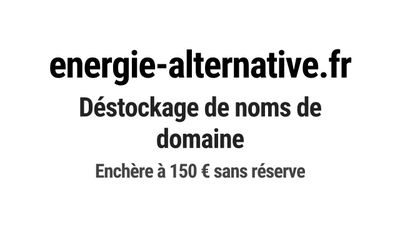 Nom de domaine energie-alternative.