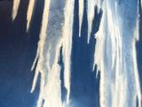 painting of icicles hanging from the ceiling of a building