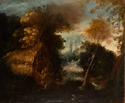 Paysage hollandais du 18e siècle