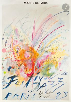 the cover of a book with an abstract painting on it