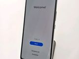 the back of a samsung galaxy s9 with the welcome screen open