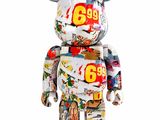 a bear made out of magazines on a white background