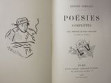 an open book with a drawing of a man smoking a cigarette