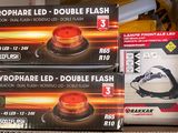 two boxes of gyrophare led flashlights on the shelf