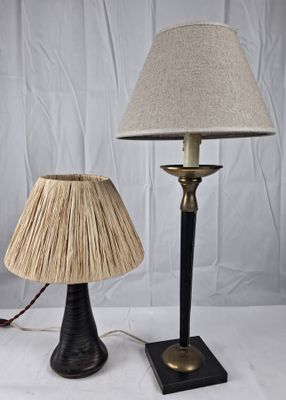 Ensemble de deux luminaires : Jacques Adnet (1900/1984) attr…