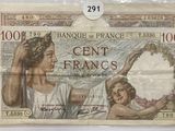 une photo d'un billet de banque français sur lequel figurent une femme et un enfant