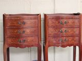 pair of antique nightstands with drawers and drawers on top of each other