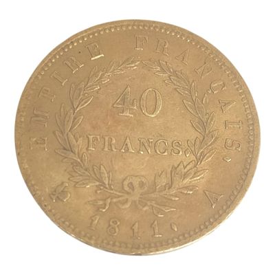 une image représentant une pièce d'or sur laquelle figure le chiffre quarante
