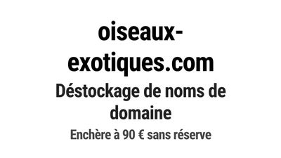 Nom de domaine oiseaux-exotiques.