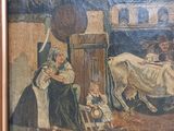 a picture of a painting of a woman and a child
