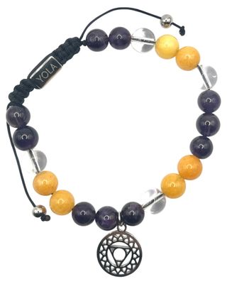 YOLA - Bracelet de type Shamballa composé de perles rondes polies en p - Photo 1