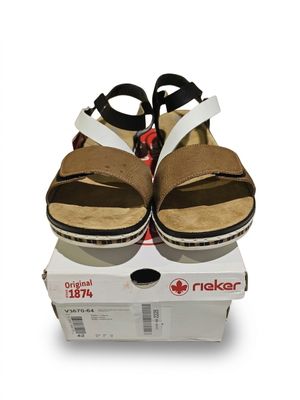 RIEKER - Ces sandales en cuir pour femme à la teinte beige c…