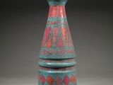an image of a colorful vase on a table