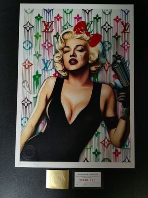DEATH NYC. Sérigraphie sur papier signée à la main, avec cer…