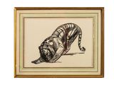 une image représentant un dessin de tigre sur fond blanc