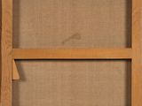 an image of a picture of a painting on a easel on a white background