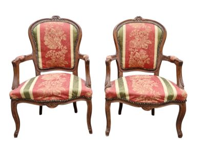 paire de fauteuils français du 19e siècle de style louis xvi