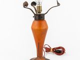 an image of a lamp that is on a table