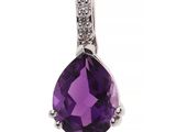 un pendentif en améthorate et diamants, en or blanc