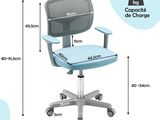 the height of the office chair is shown with the height of the chair