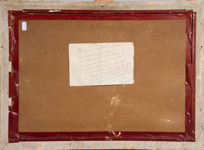 une vieille photo représentant un bout de papier sur lequel est écrit quelque chose