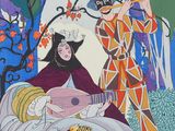une image représentant un tableau où l'on voit un homme et une femme jouant d'un instrument