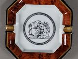 an image of a plate with a picture of a man on a horse